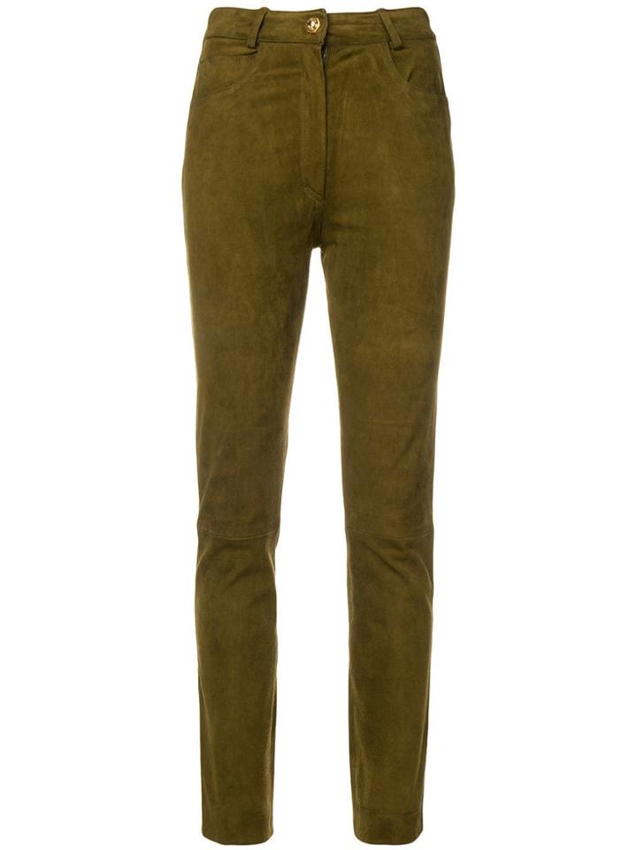 A.n.g.e.l.o. Vintage Cult 1980's Suede Trousers - Brown