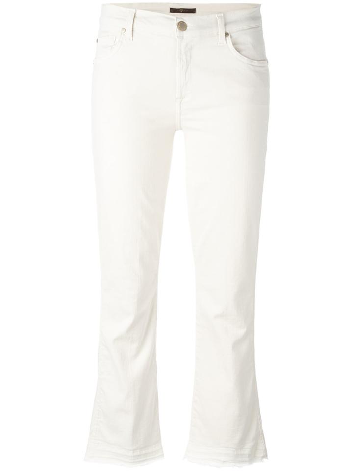 7 For All Mankind Cropped Pants - White