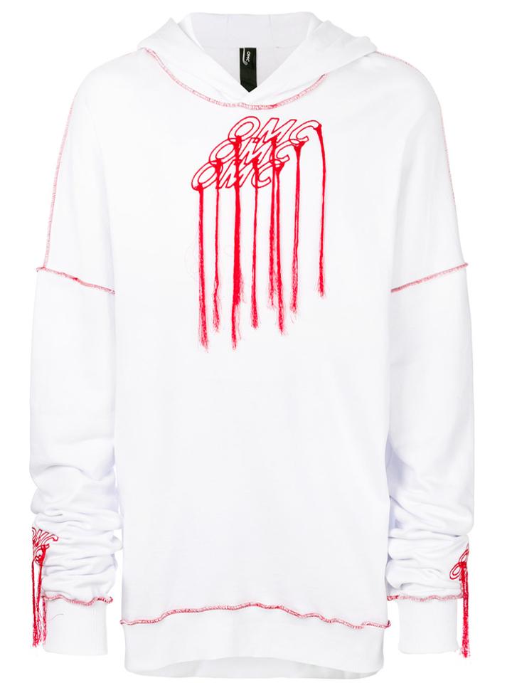 Omc Embroidered Hoodie - White
