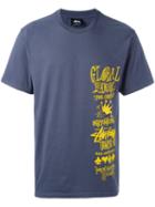 Stussy 'global Gathering' T-shirt, Men's, Size: Small, Grey, Cotton