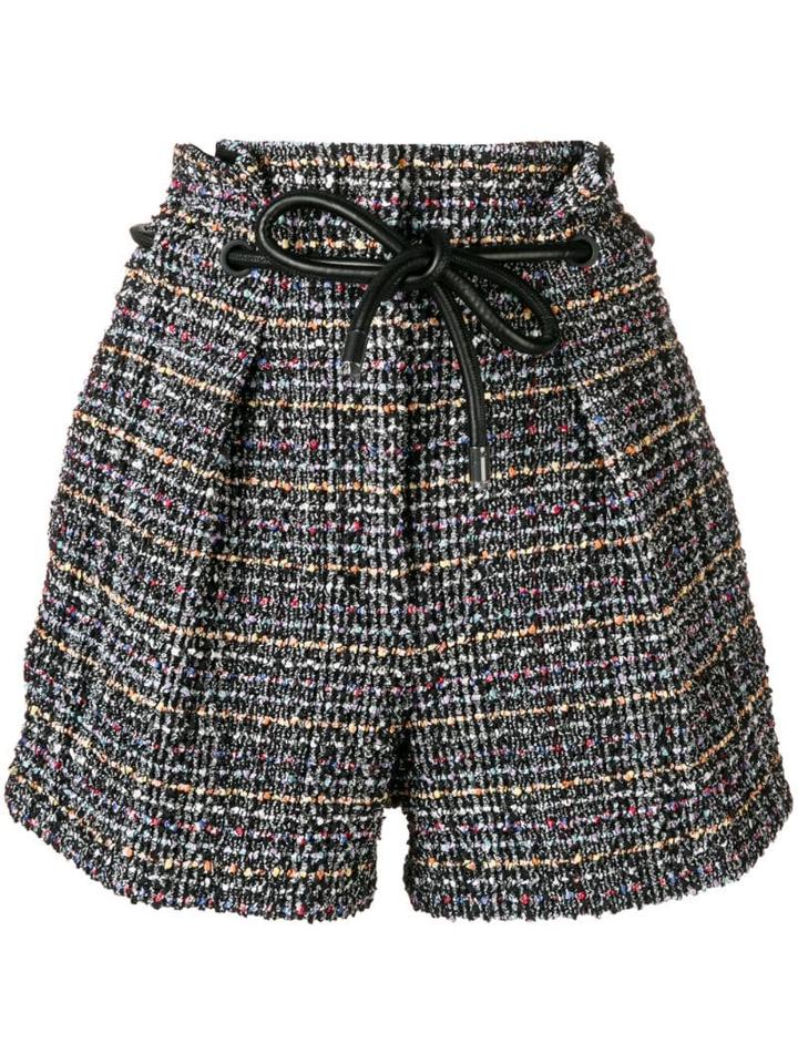 3.1 Phillip Lim Tweed Origami Short - Black