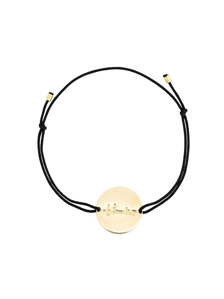 Malaika Raiss Black Plaquette Thunder Bracelet