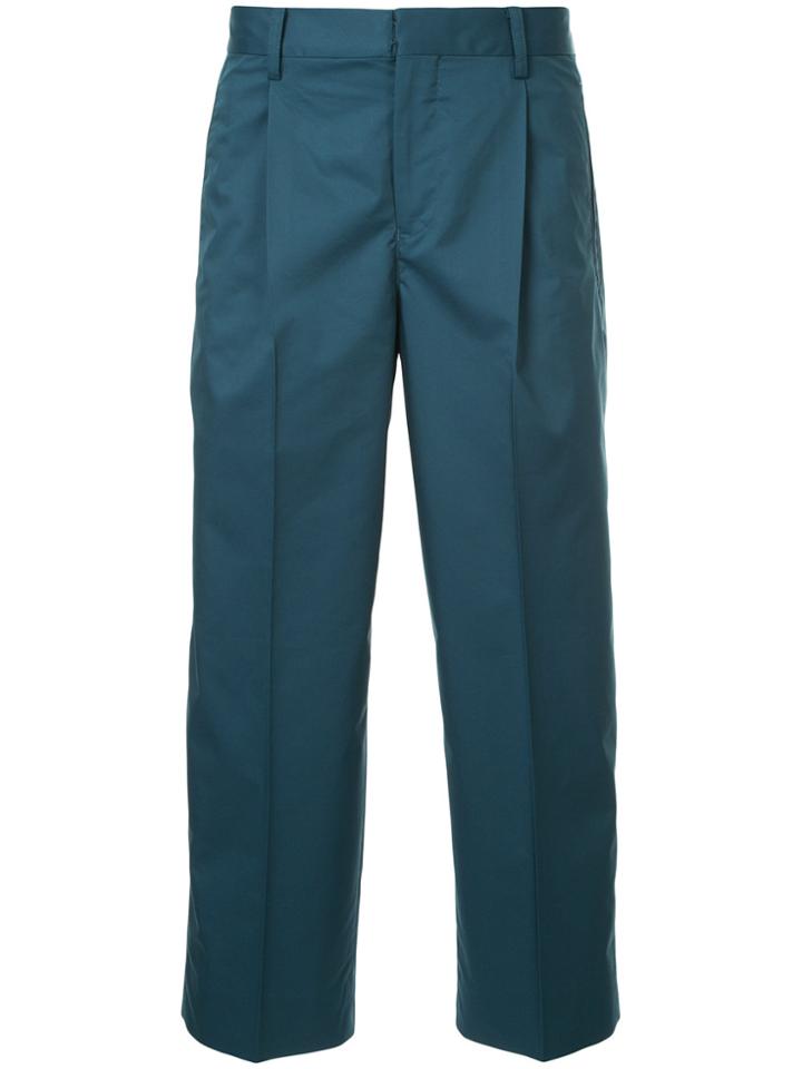 Tomorrowland Cropped Straight Trousers - Green