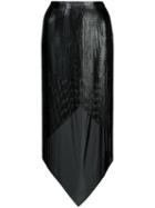 Fannie Schiavoni Asymmetric Chainmail Skirt - Black