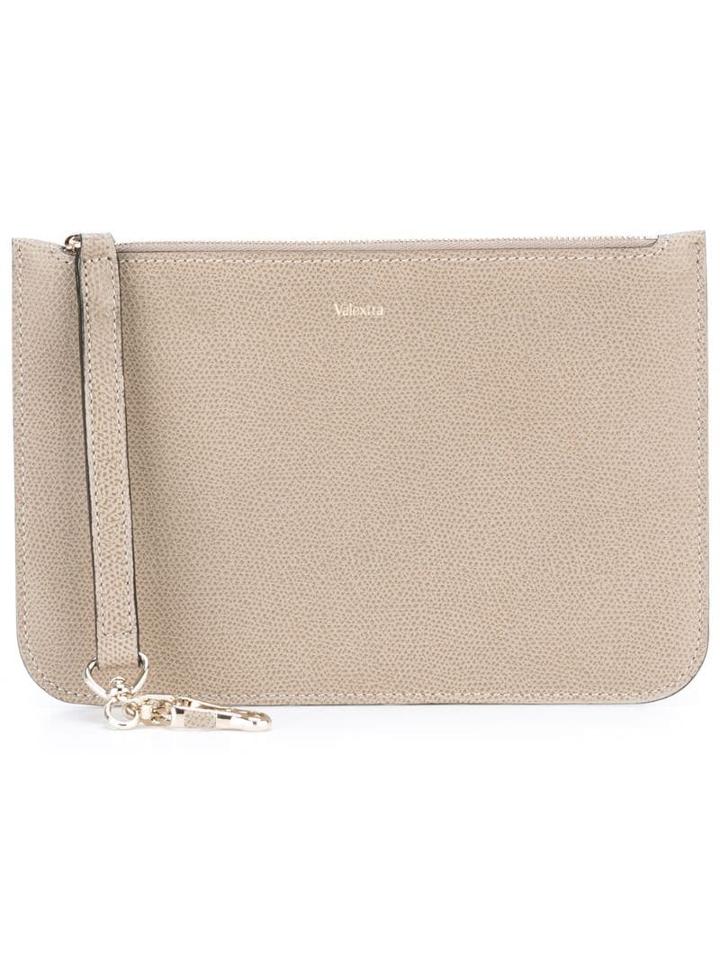 Valextra Zipped Pouch - Neutrals