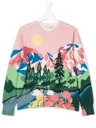 Stella Mccartney Kids Landscape Printed Sweatshirt - Multicolour