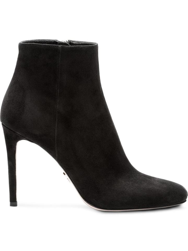 Prada Side Zipped Ankle Boots - Black