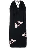 Philipp Plein Hand Appliquéd Dress - Black