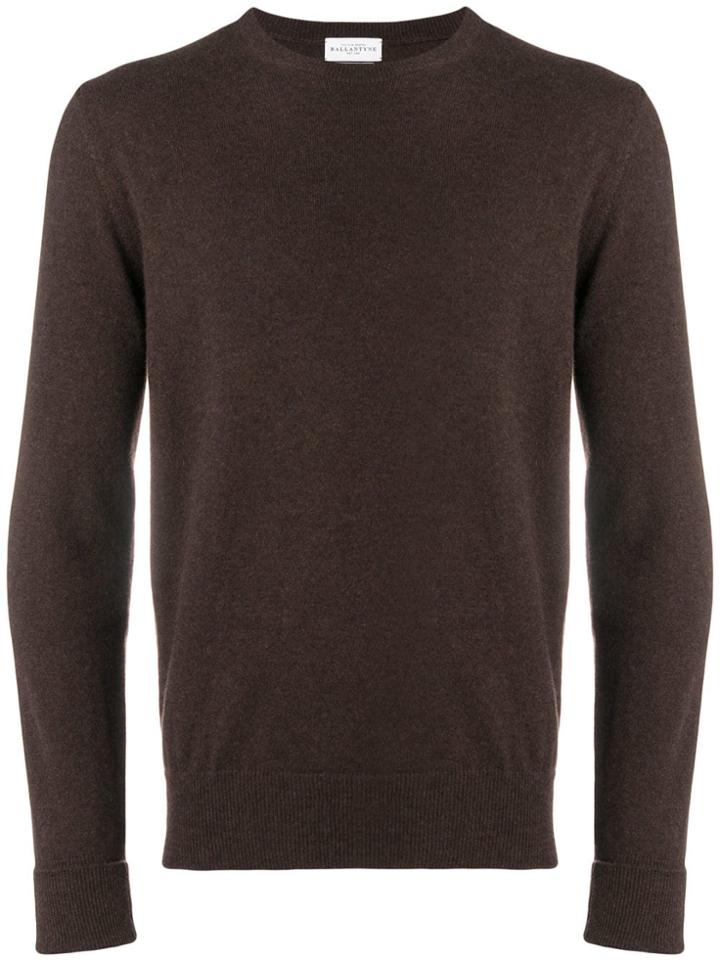 Ballantyne Crew Neck Jumper - Brown