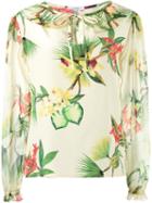 Isolda Longsleeved Floral Blouse, Women's, Size: 36, Nude/neutrals, Silk