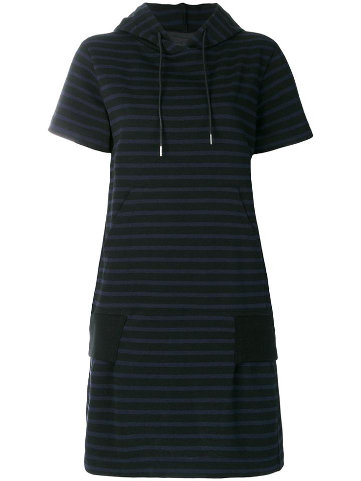 Sacai Striped Hoodie Dress - Blue