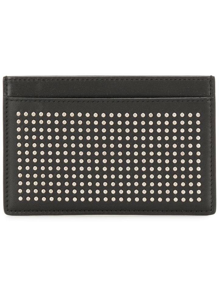 Saint Laurent Studded Cardholder Wallet - Black