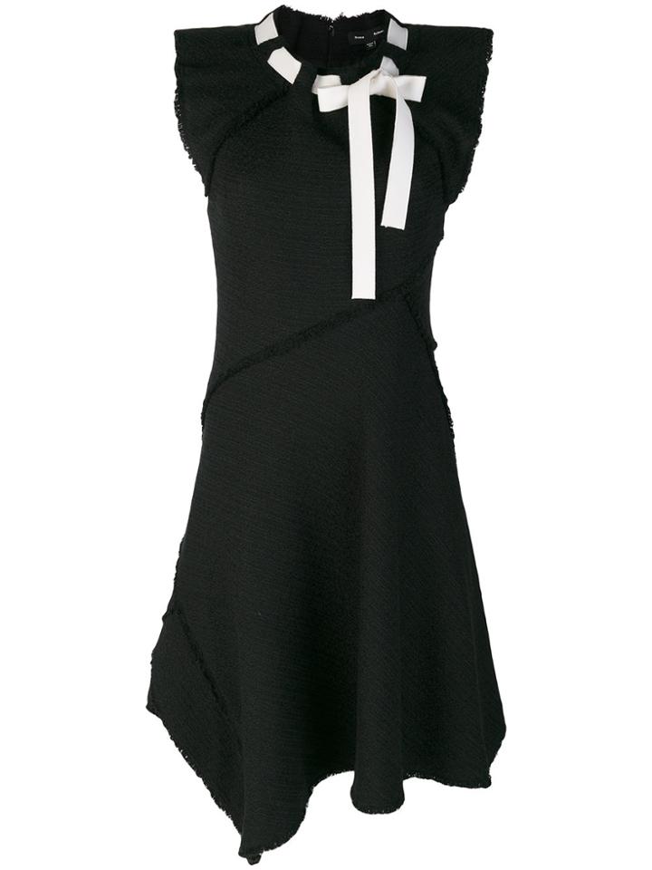 Proenza Schouler Asymmetrical Dress With Neck Tie - Black