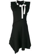 Proenza Schouler Asymmetrical Dress With Neck Tie - Black