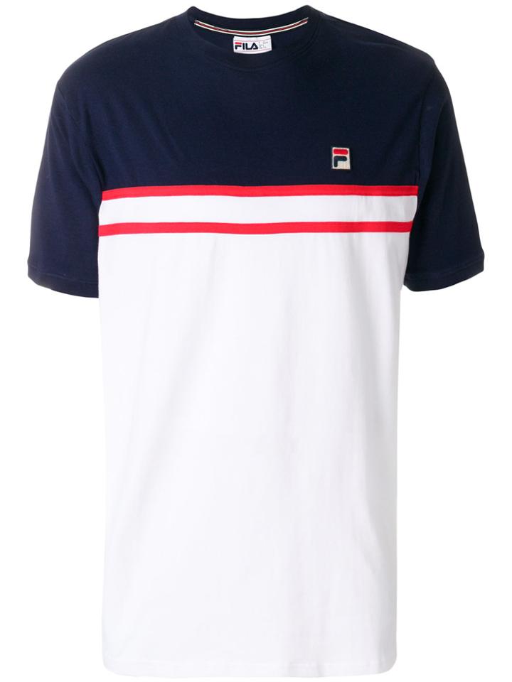 Fila Striped Logo T-shirt - White