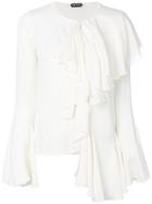 Tom Ford Draped Ruffle Blouse - White