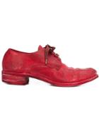 A Diciannoveventitre Distressed Lace-up Shoes - Red