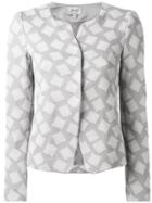 Armani Collezioni Square Print Jacket - Grey