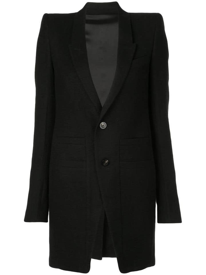 Rick Owens Single-breasted Jacket - Black