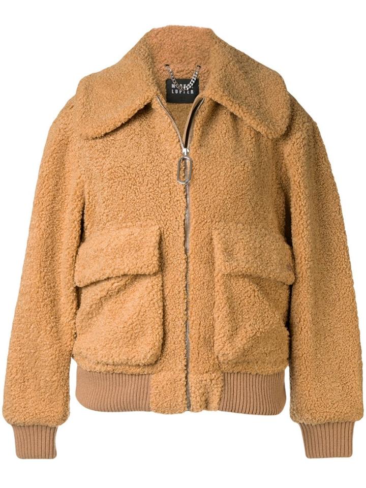 Markus Lupfer Faux-shearling Bomber Jacket - Brown
