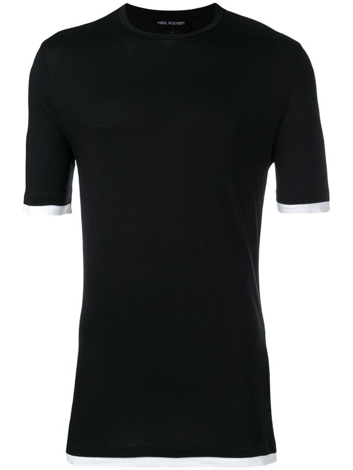 Neil Barrett Double Hem T-shirt - Black