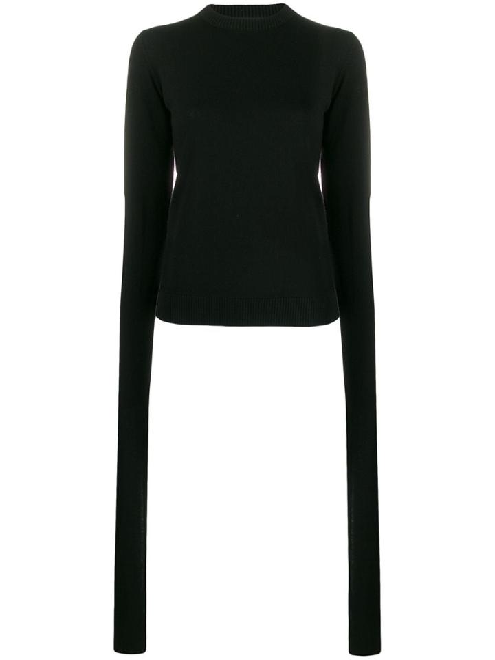 Coperni Draped Long-sleeve Sweater - Black