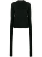Coperni Draped Long-sleeve Sweater - Black