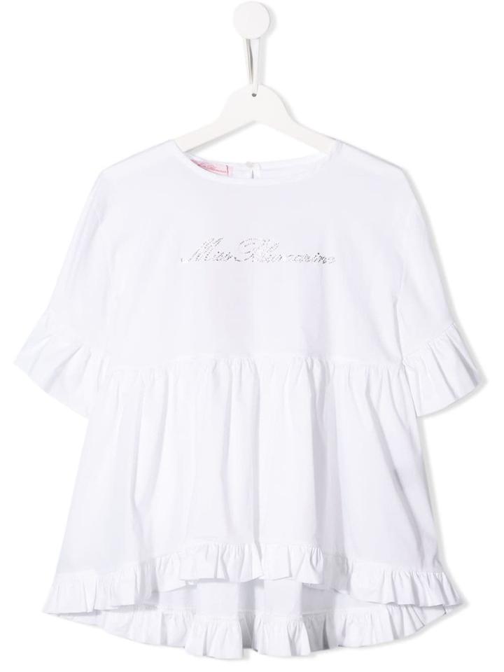 Miss Blumarine Ruffled Top - White