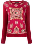 Etro Bandana Pattern Knitted Top - Red
