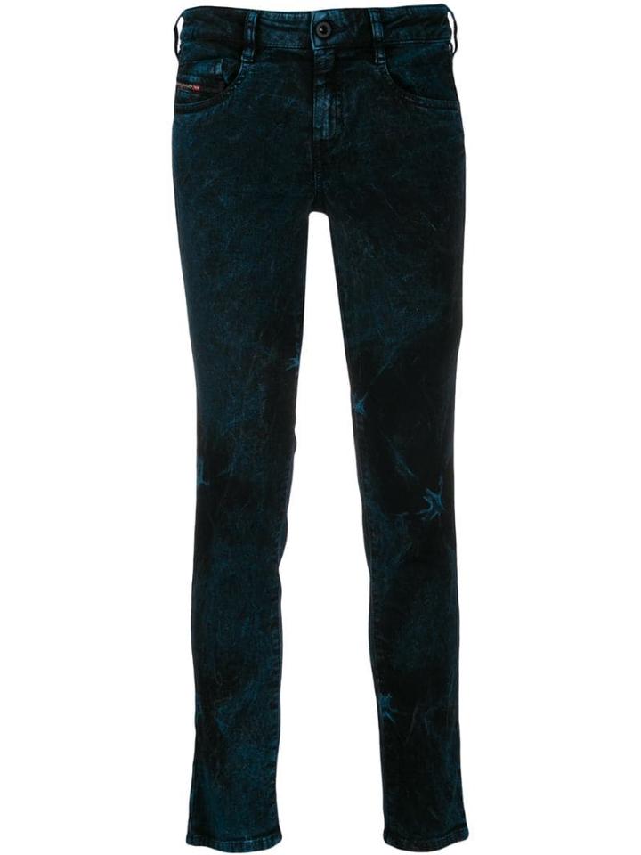 Diesel Tie-dye Skinny Jeans - Blue