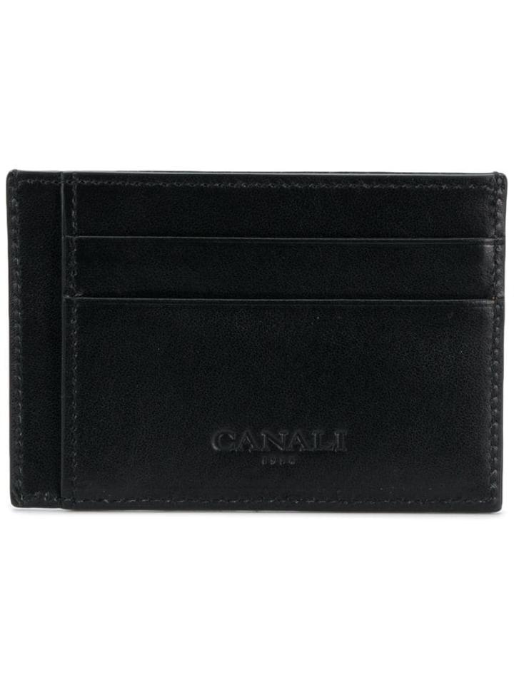 Canali Logo Cardholder Wallet - Black