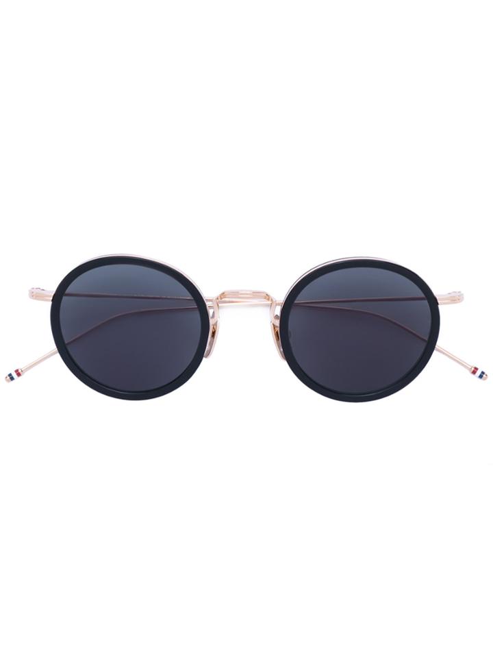 Thom Browne Eyewear Round Lens Sunglasses - Black
