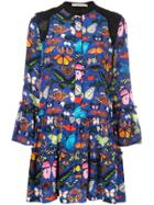 Mary Katrantzou Shalini Butterfly Print Dress - Blue
