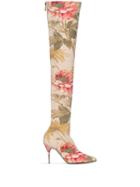 Zimmermann Floral 100mm Over-the-knee Boots - Pink