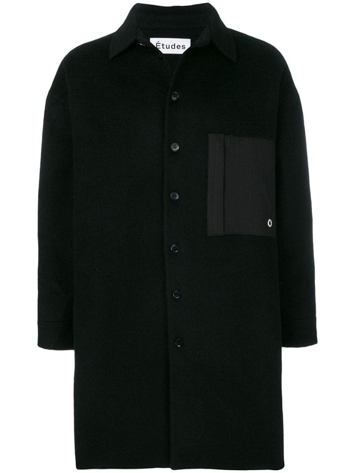Études Single Breasted Coat - Black