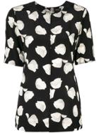 Theory Floral Print Blouse - Black