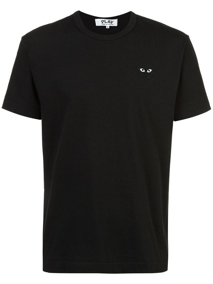 Comme Des Garçons Play - Heart Patch T-shirt - Men - Cotton - S, Black, Cotton