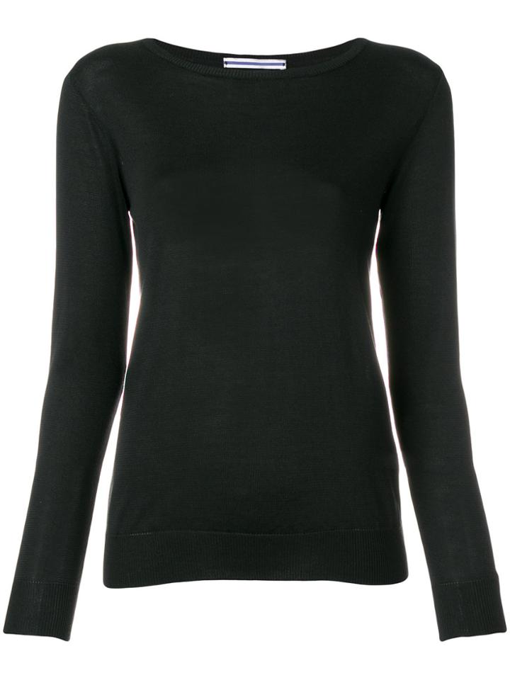 Cristaseya Boat Neck Jumper - Black