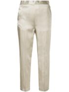 H Beauty & Youth Satin Tapered Trousers - Metallic