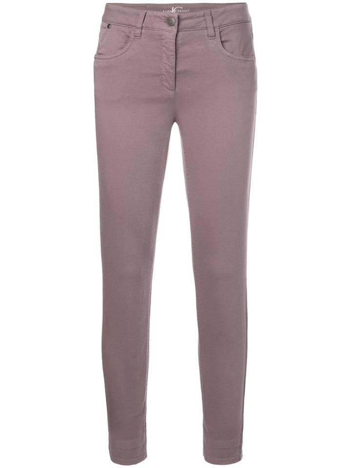 Luisa Cerano Plain Skinny Trousers - Neutrals