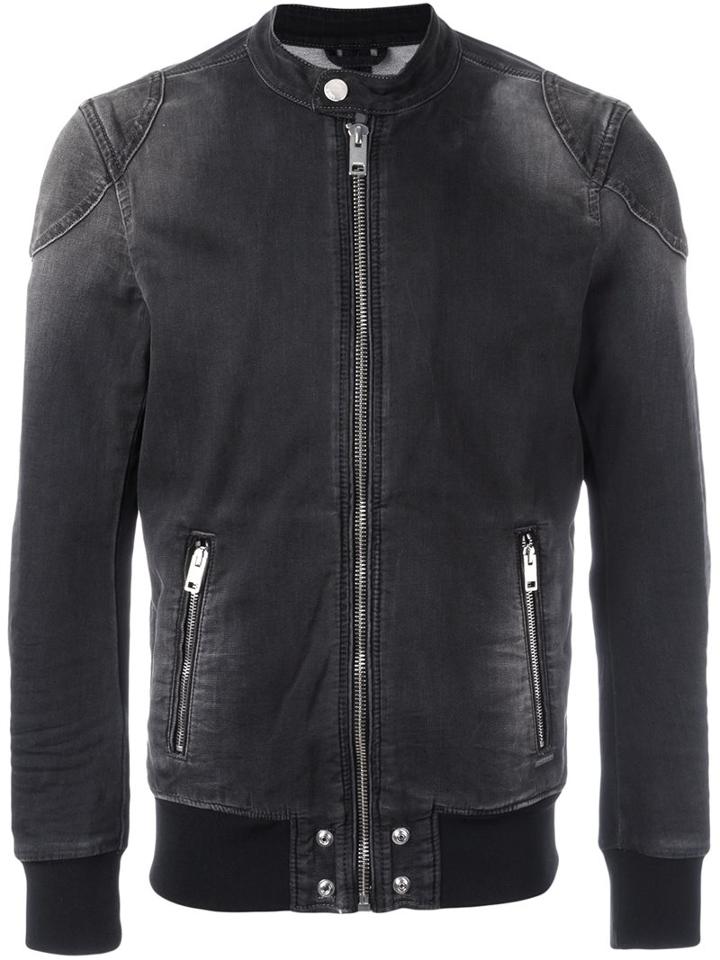 Diesel 'chadne' Jacket, Men's, Size: Large, Black, Cotton/polyester/spandex/elastane