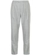 Guild Prime Checked Cropped Slim-fit Trousers - Grey