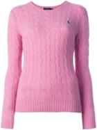 Polo Ralph Lauren Round Neck Pullover, Women's, Size: Xl, Pink/purple, Cashmere/merino