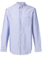 Emporio Armani Striped Printed Classic Shirt - Blue