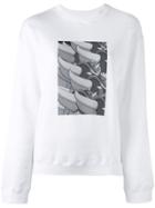 Julien David Print Detail Sweatshirt - White
