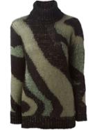 P.a.r.o.s.h. Turtle Neck Sweater, Women's, Size: Xxl, Green, Acrylic/polyamide/polyester/wool