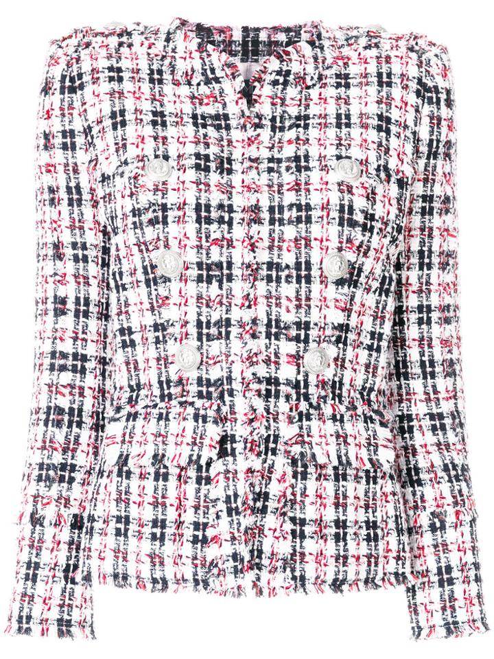 Balmain Fitted Tweed Jacket - Multicolour