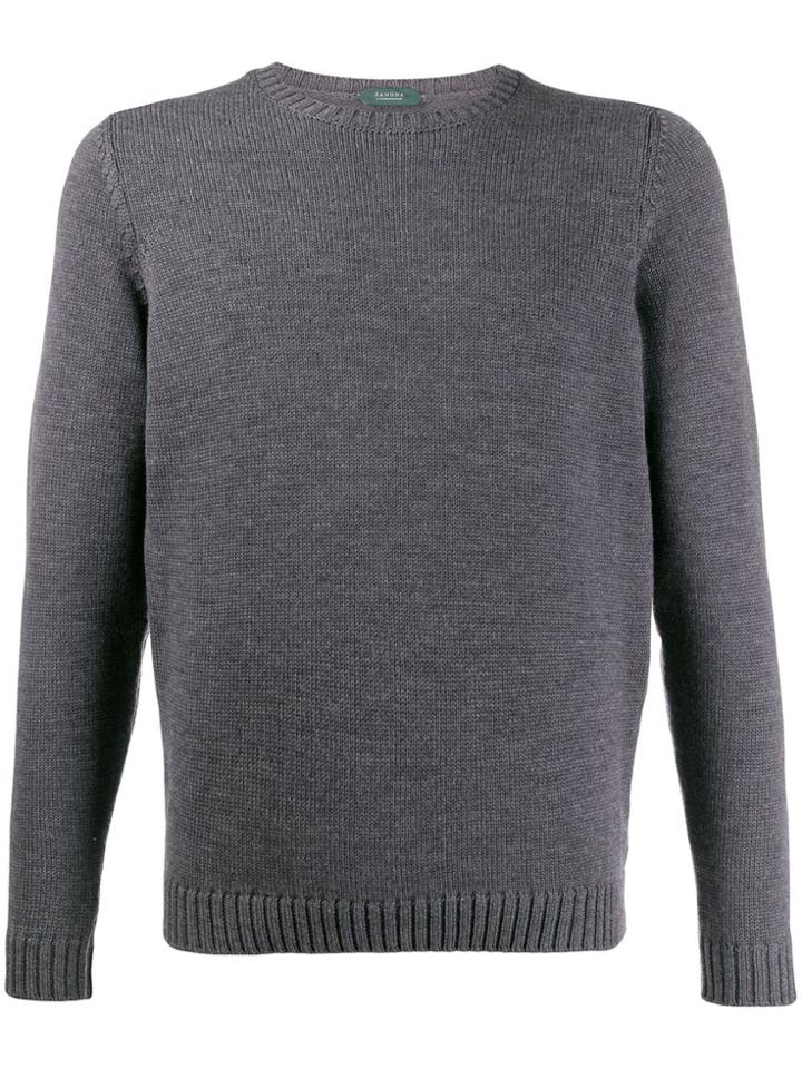 Zanone Interlock Knit Jumper - Grey