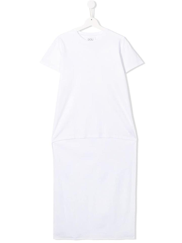 Douuod Kids Maxi T-shirt Dress - White