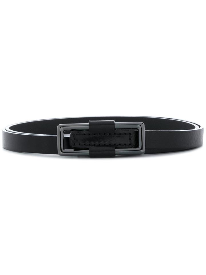 Max Mara Slim Leather Belt - Black